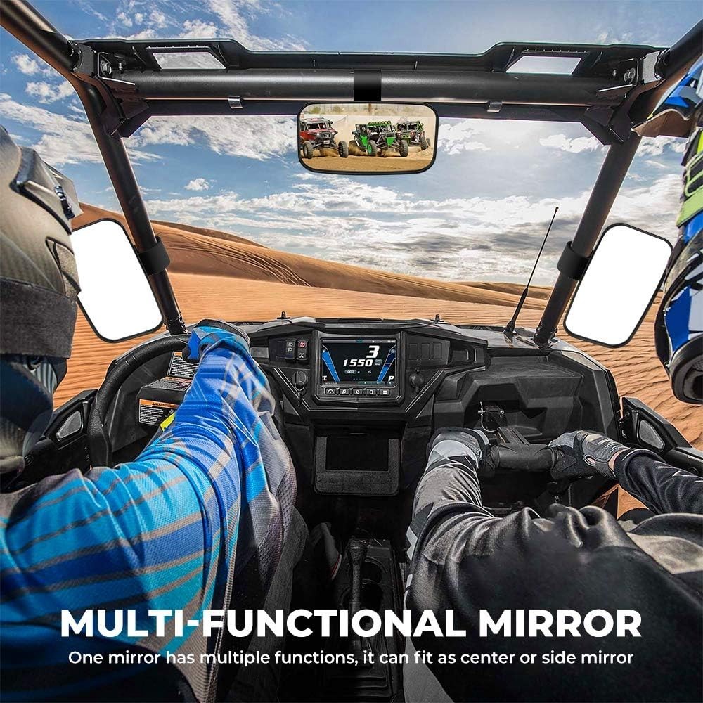 360-Degree Adjustable Convex UTV Center Mirror | Compatible with Major Models