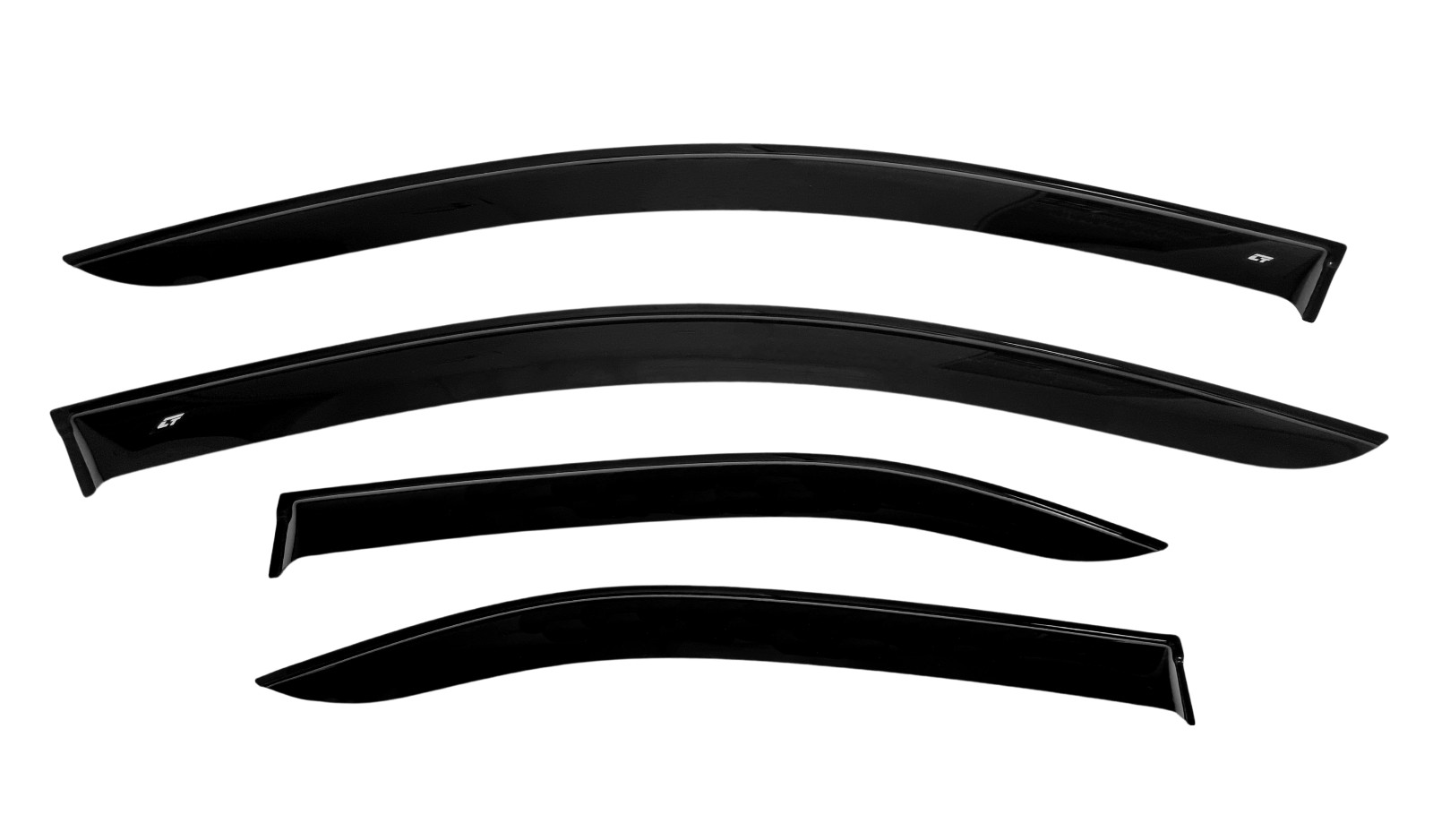 Tape-on 4PCS Window Visors Rain Guards Fit Genesis G90 2016-2022 Wind Deflectors