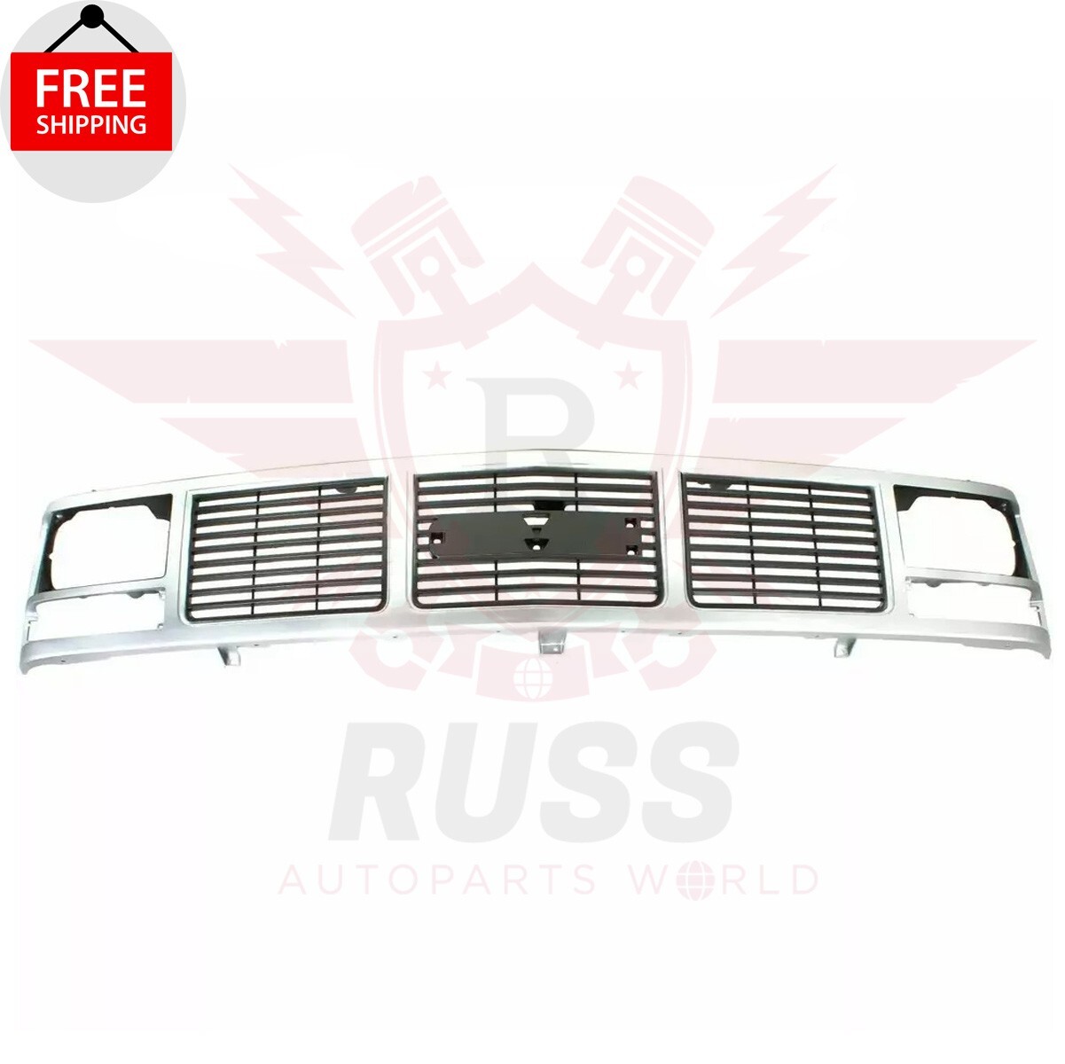 New Front Silver Grille Assembly Plastic For 1988-1993 GMC K1500 C1500 GM1200325