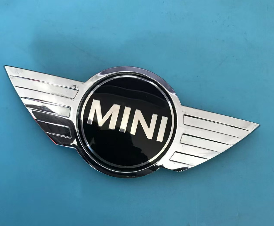 2X Mini Badge Front Bonnet Rear Boot Chrome Metal Sticker Hood Cooper}5114275497