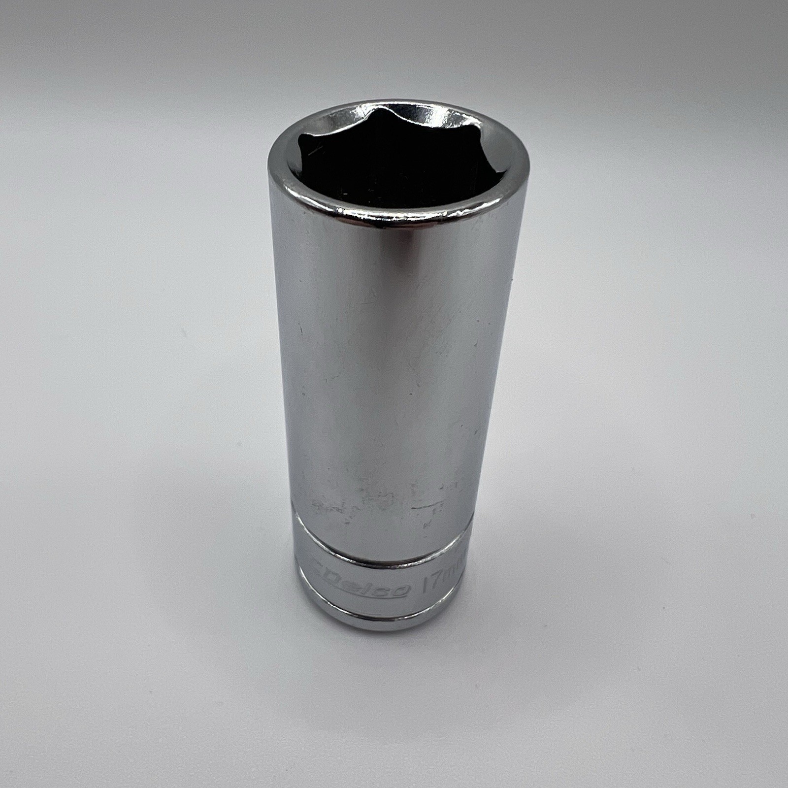 ACDelco 17mm Deep Socket 6 Point 3/8” Drive Metric Chrome Finish 36117 NOS