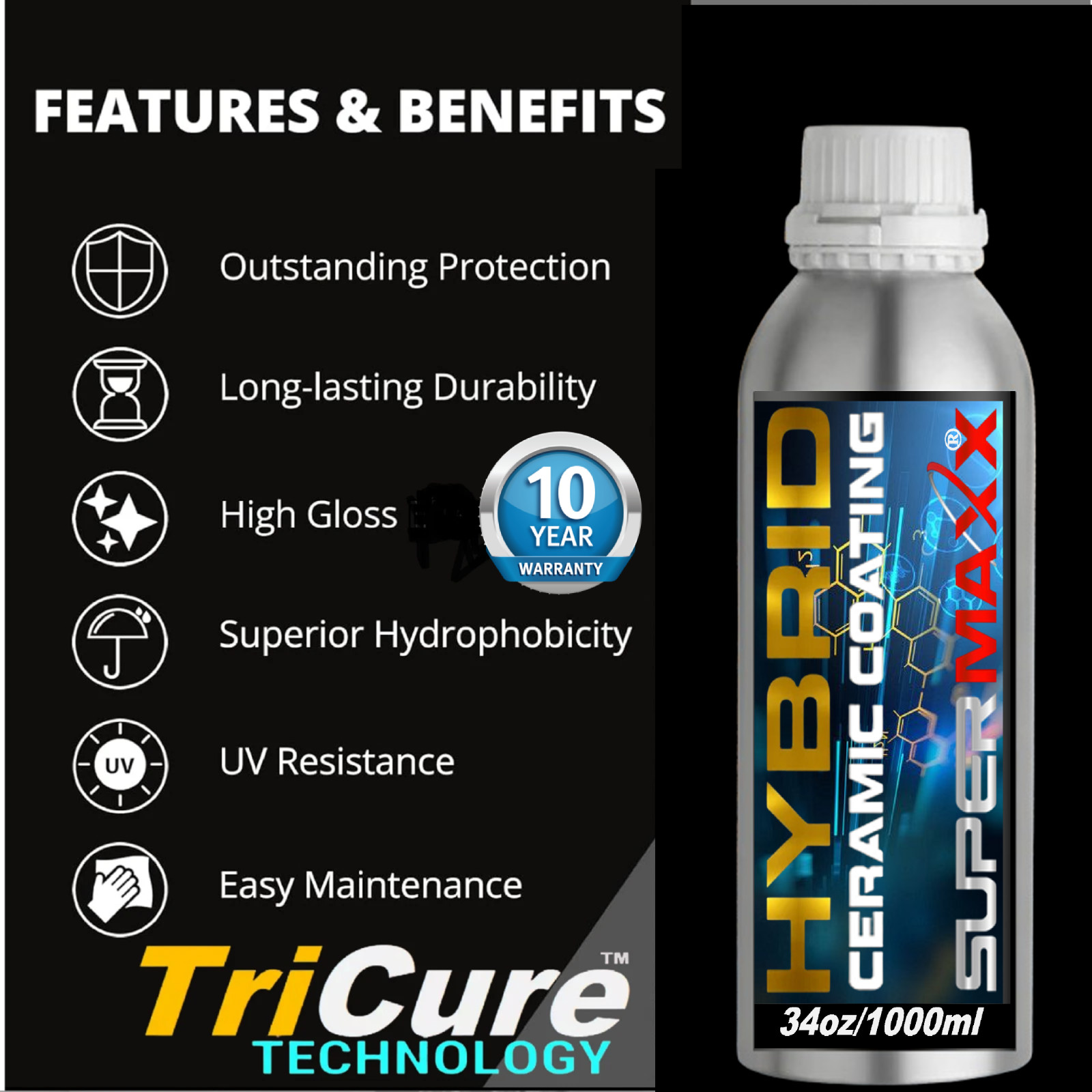 CERAMIC CAR COATING PROFESSIONAL 2K HYBRID TRICURE POLYSILAZANE HIGH GLOSS – KIT