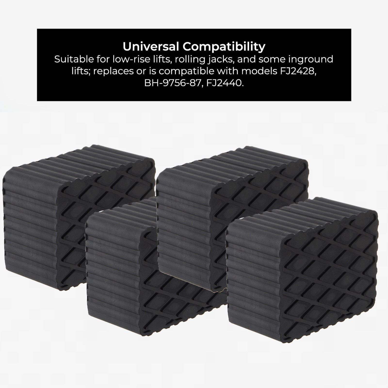 4X Solid Rubber Auto Lift Block Spacer Pad Heavy-Duty for Automobile Lifts,Jacks