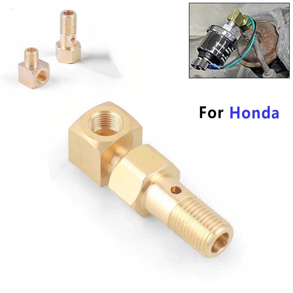 Fuel Pressure Gauge M12 x 1.25 to 1/8-27 NPT for Honda Civic Banjo Bolt Adapter