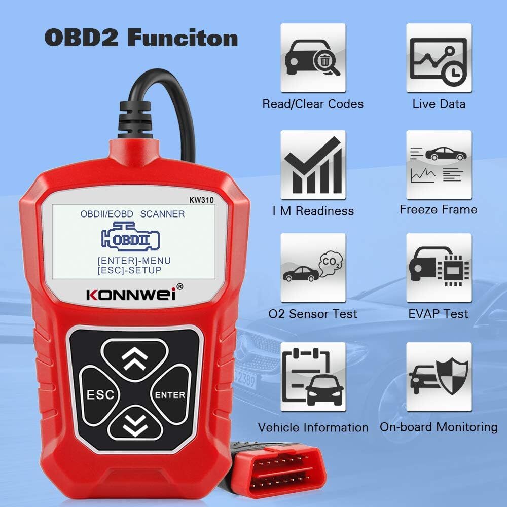 Automotive OBD2 Scanner Code Reader Car Diagnostic Tool Check Engine Fault US