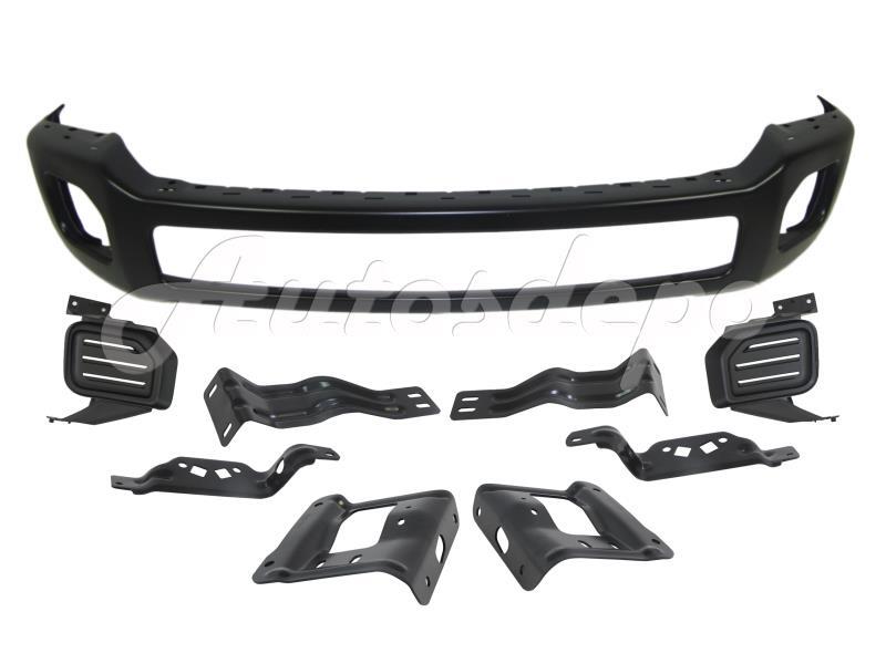 Front Bumper Black Face Bar Fog Bezel In Outer Plate Bracket 9pcs For F250 11-16