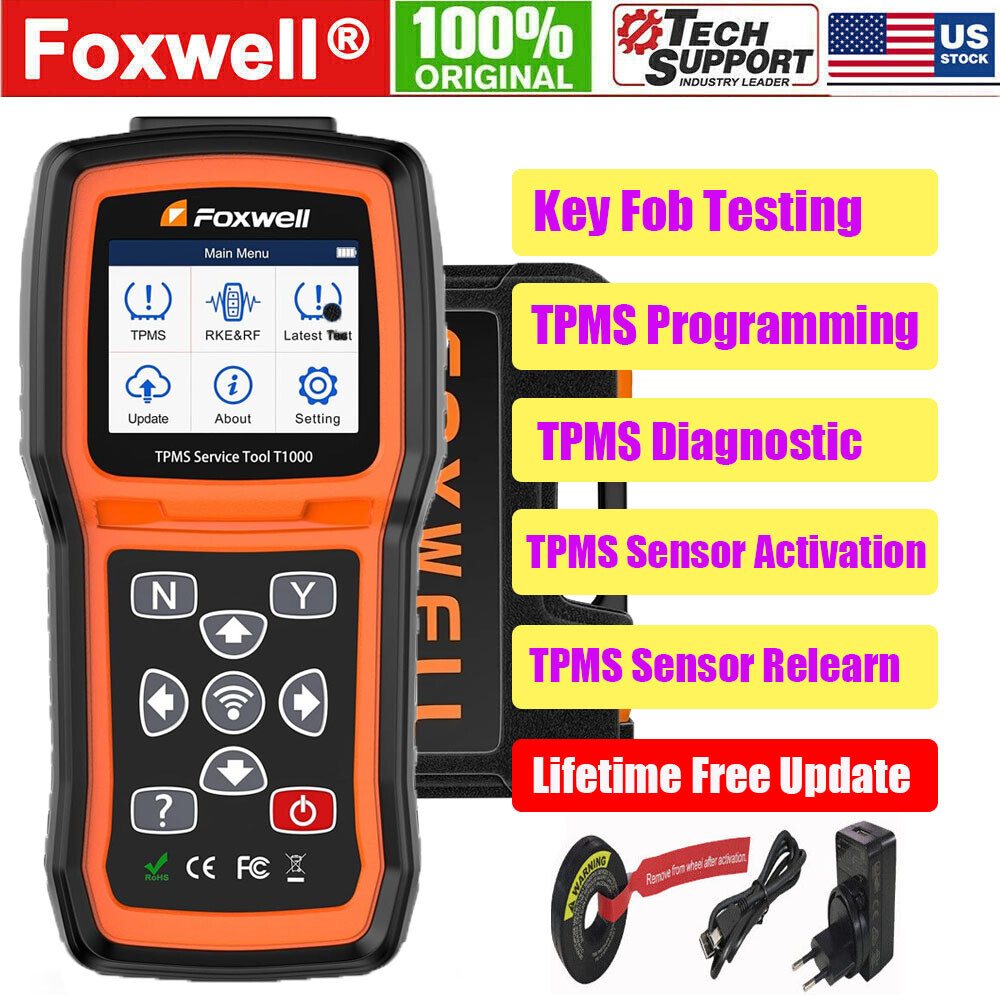 FOXWELL T1000 TPMS Relearn Tire Sensor Pressure Programming Reset Car Diagnostic