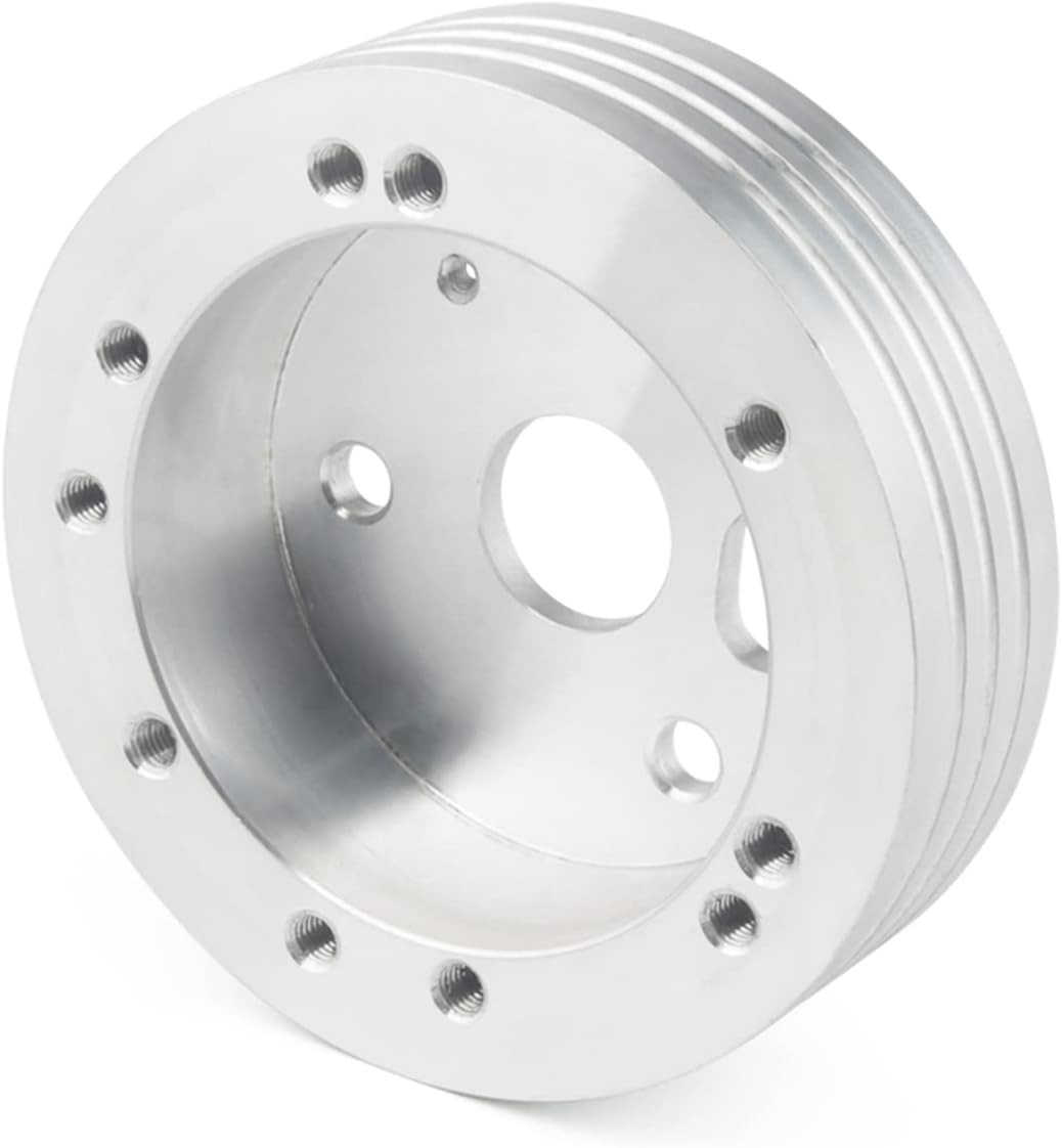 For GM Chevy 5 & 6 Hole Steering Wheel Polished Hub Adapter Flaming River Ididit