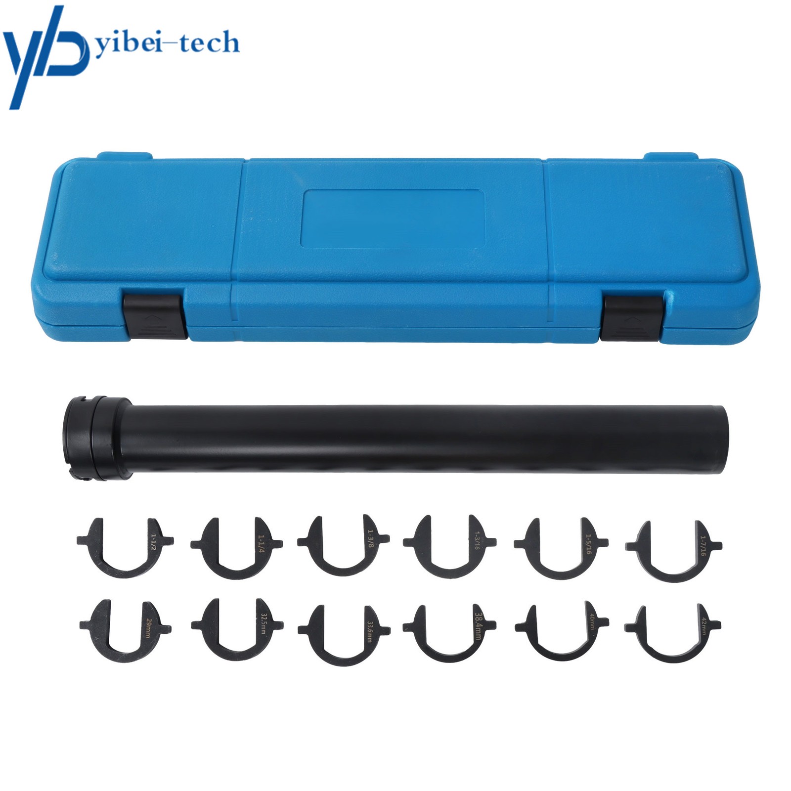 13PCS Inner Tie Rod Removal Installation Tool Set with 12 SAE & Metric Adaptors