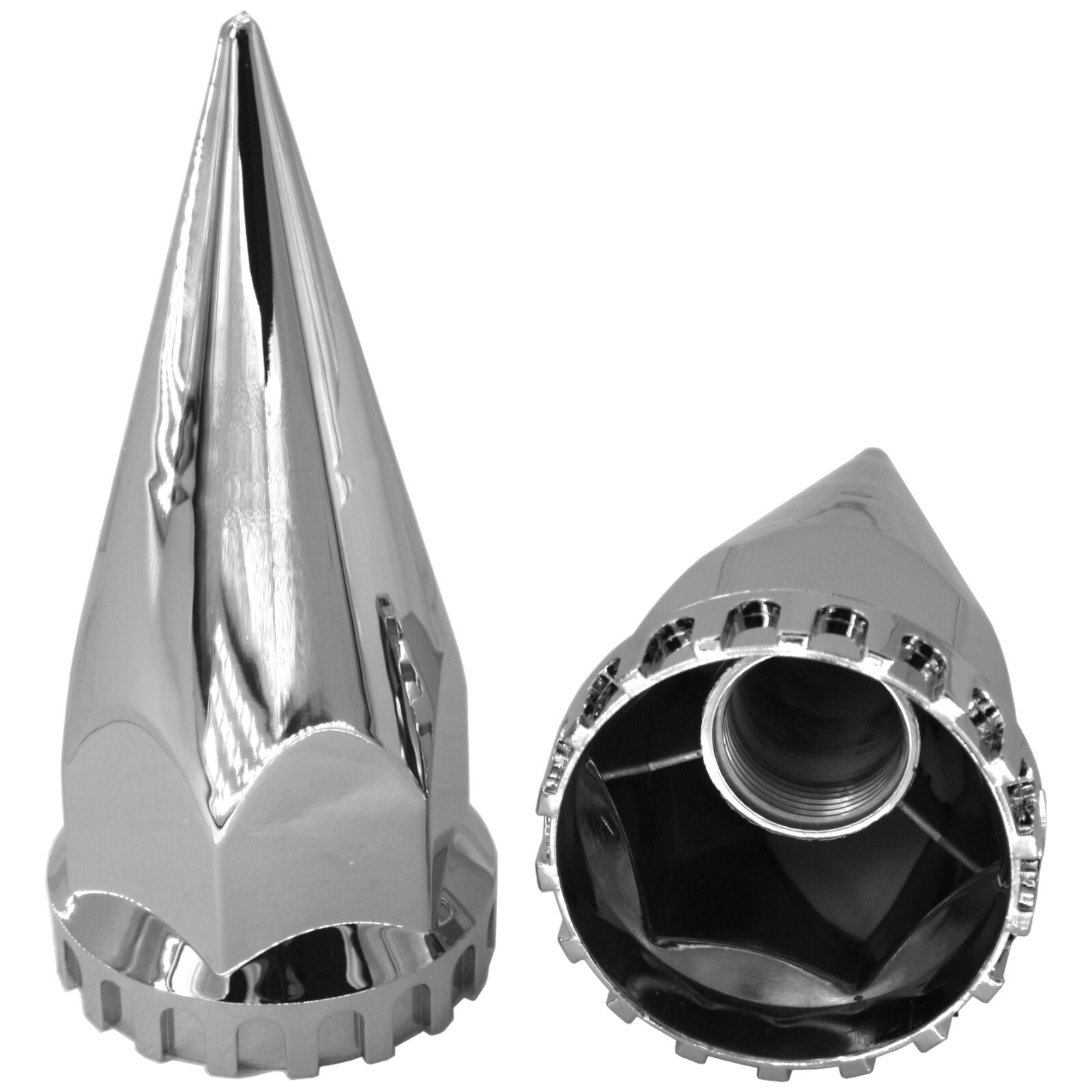 33mm Lug Nut Covers Chrome Spiked Screw On Style Plastic Pack of 60