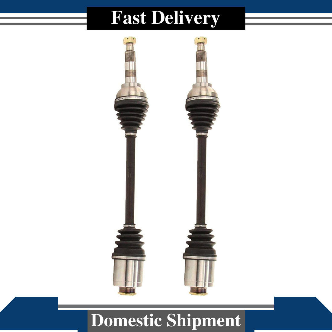 Pair TrakMotive Front Left+Right CV Axle Shaft Set For Subaru GL 1985-1989