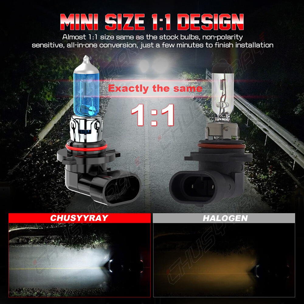 9006/HB4 Halogen Headlight Bulb Kit Low Beam 5000K 55W 4000LM White Lights 2X