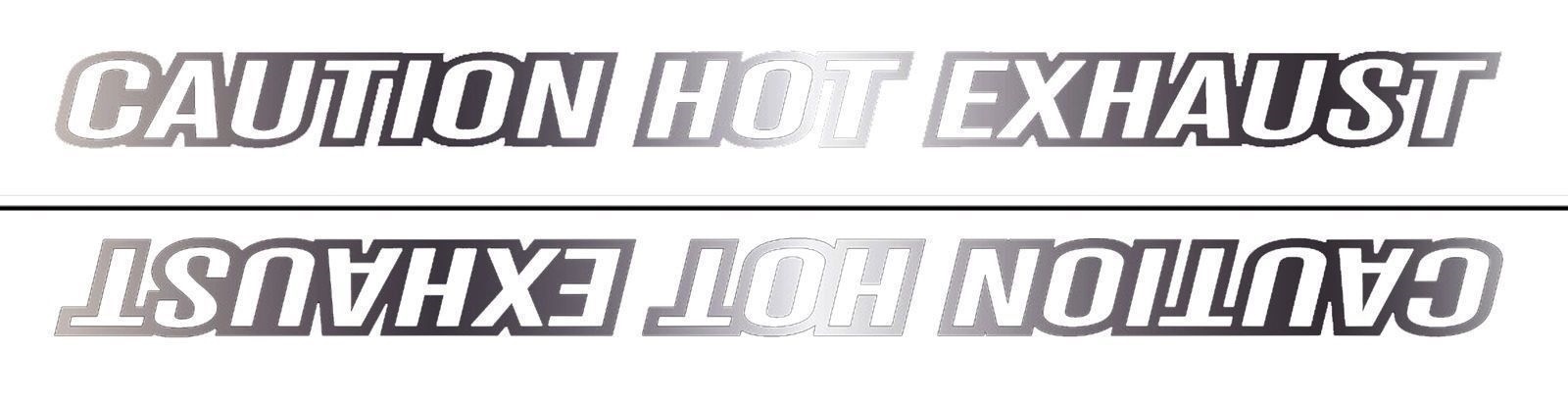 Caution Hot Exhaust Warning Decals fits Backdraft Cobra Shelby Cobra MG 6850