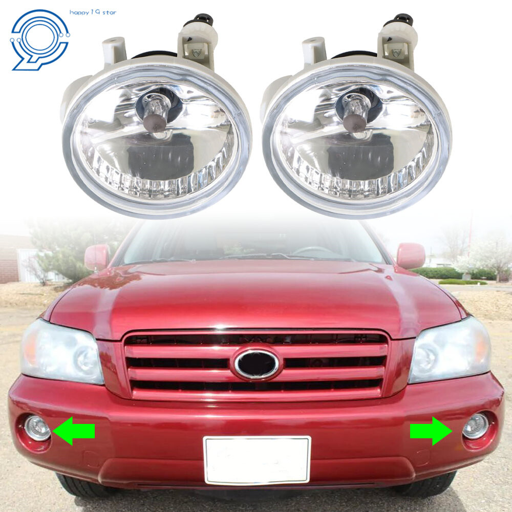 For Toyota Highlander 2004-2007 Bumper Driving Fog Lights Lamp Left+Right Pair