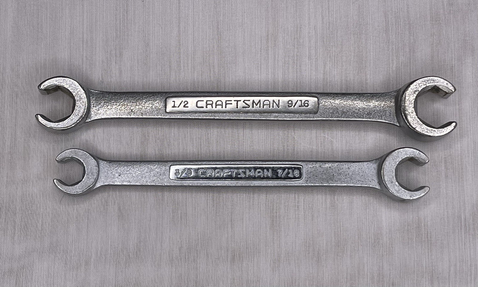 Craftsman Flare Nut Line Wrench 2 Pc 3/8in.-7/16in., 1/2in.-9/16in. -V- USA