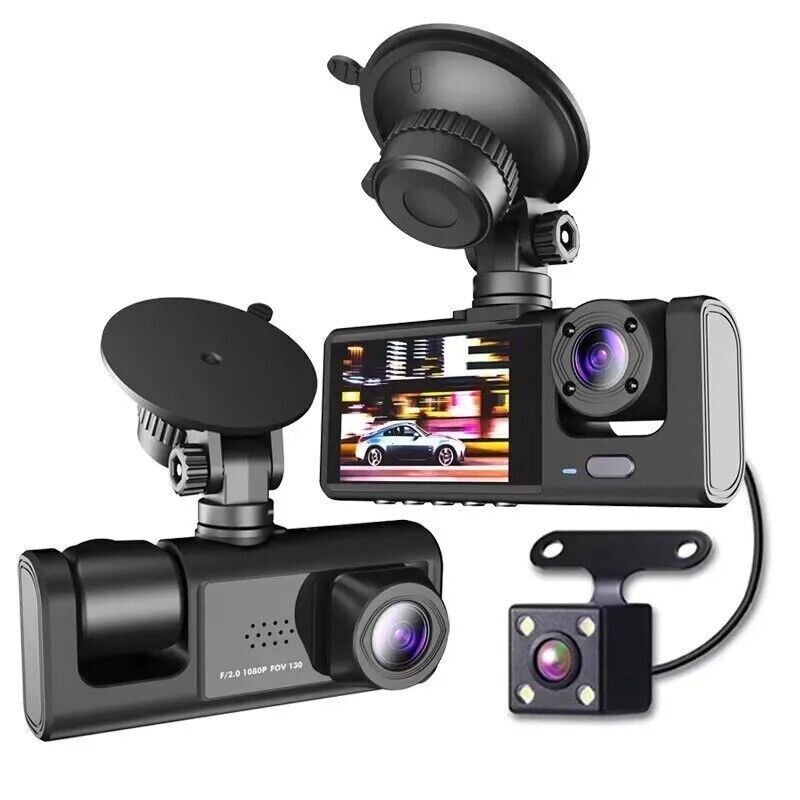 Touch Screen Dash Cam 4″ 1080P Front/Rear Camera Dual Lens Car DVR Recorder