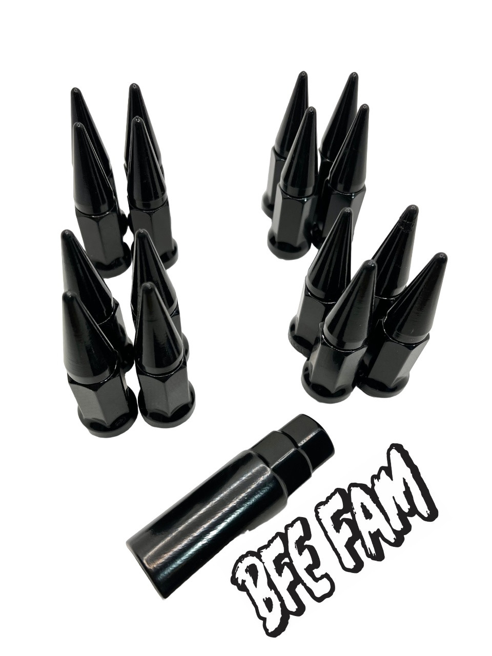 BFE Spiked Lug Nuts 16pc 12mmx1.5 Acorn Cone Black Polaris RZR XP 1000 Pro XP4