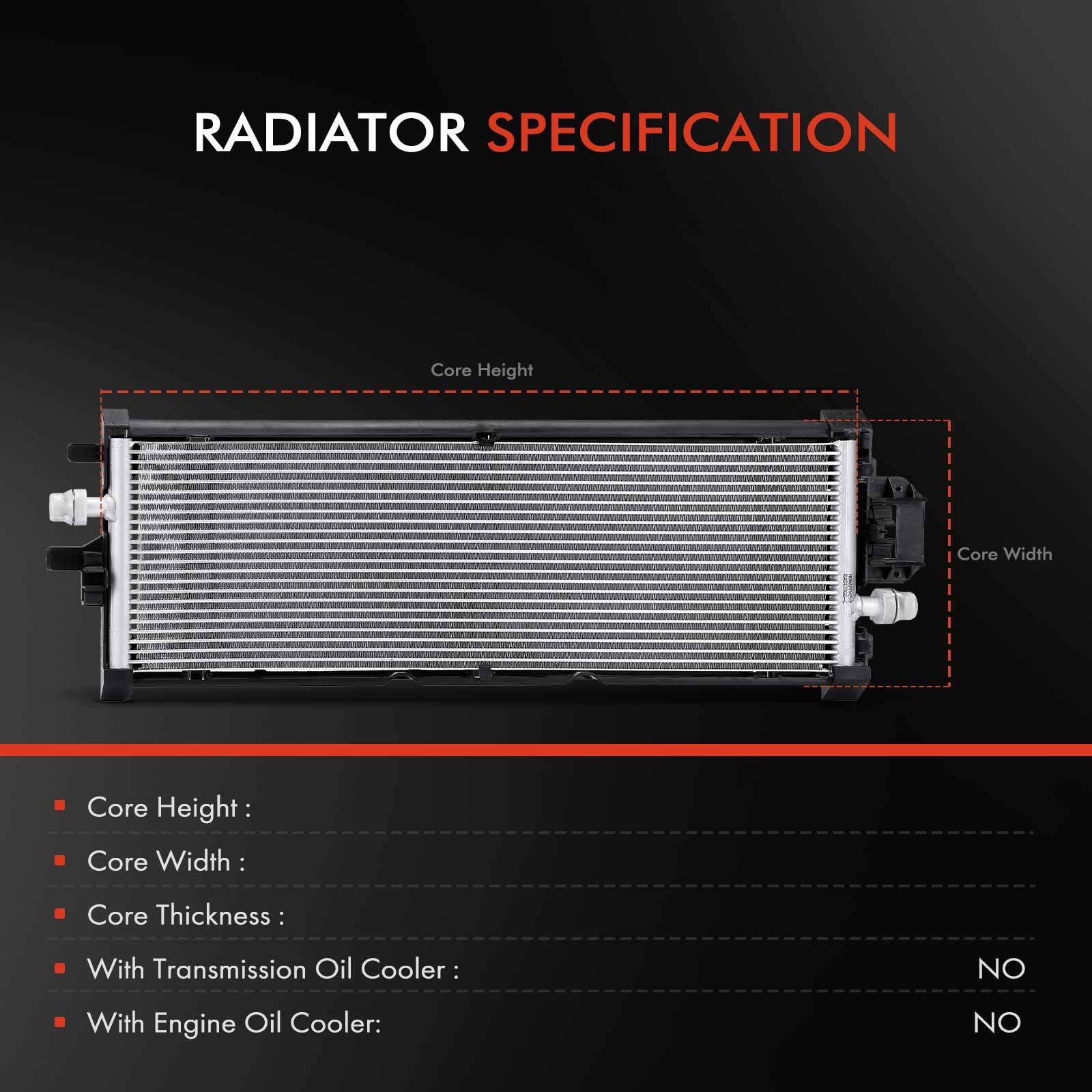 Radiator w/Mount Bracket for Tesla 3 2017 2018 2019 2020 2021 Electric Crossflow