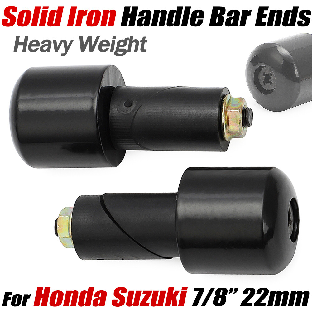 Motorcycle 7/8″ 22mm Handle Bar Ends Heavy Weight Anti Vibration Grip Plug Caps