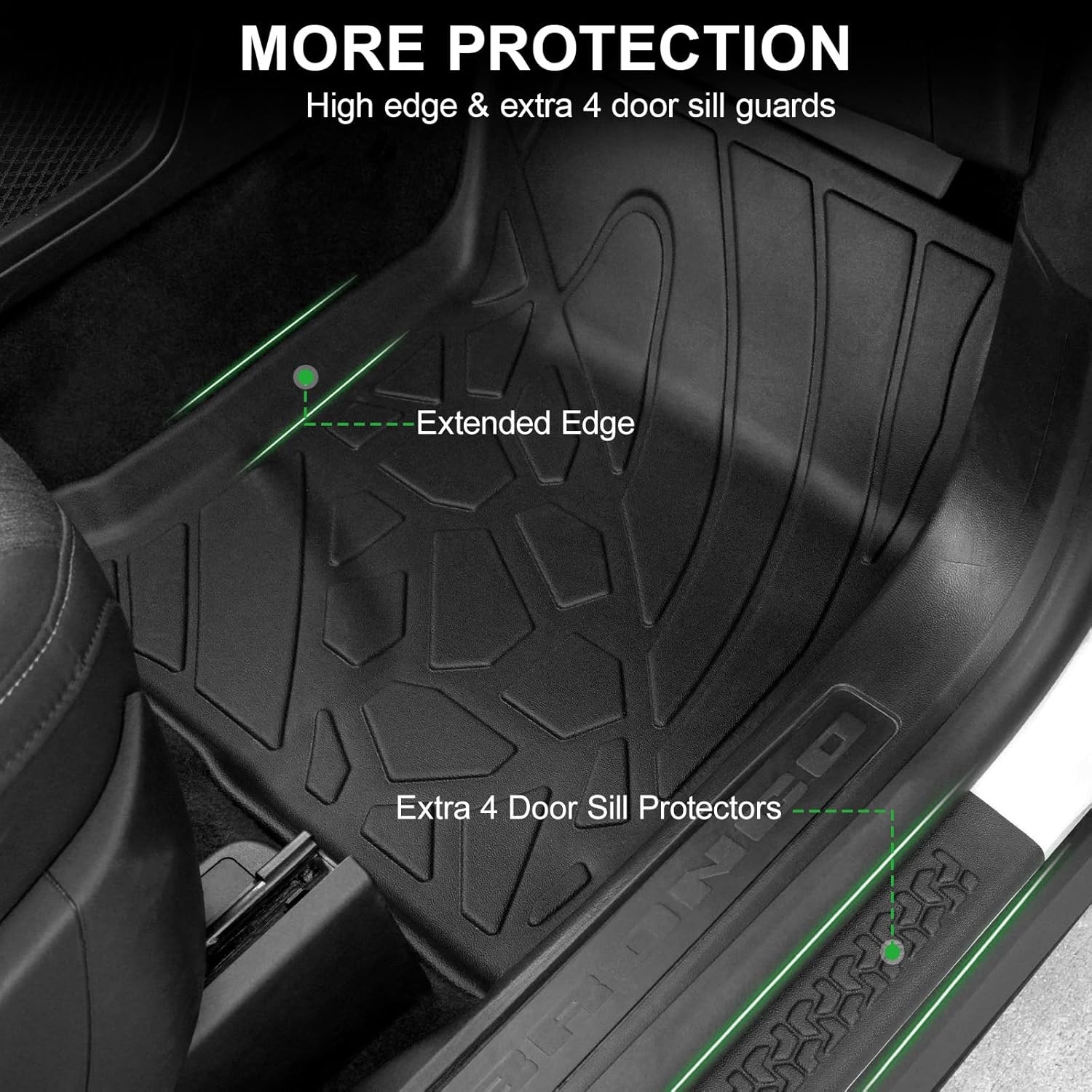 Floor Mats Door Sill Guard for Ford Bronco Sport 2021-2026 Accessories New