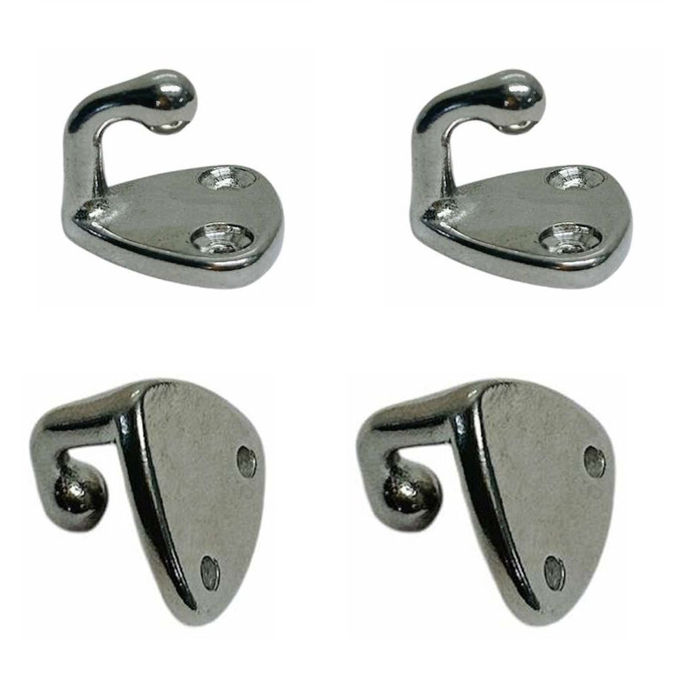 4 Pcs Stainless Steel T304 Marine Awning Hook Fender Hook Attach Rope Boat 1″x1″