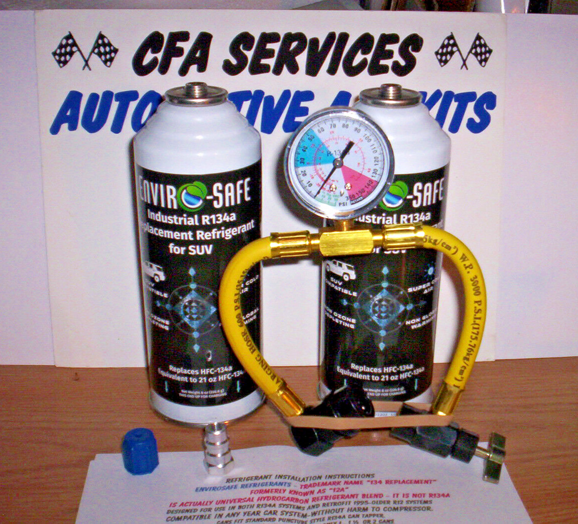 1995-OLDER / R12 CARS TRUCKS / SUV COLDEST REFRIGERANT REPLACEMENT RECHARGE KIT