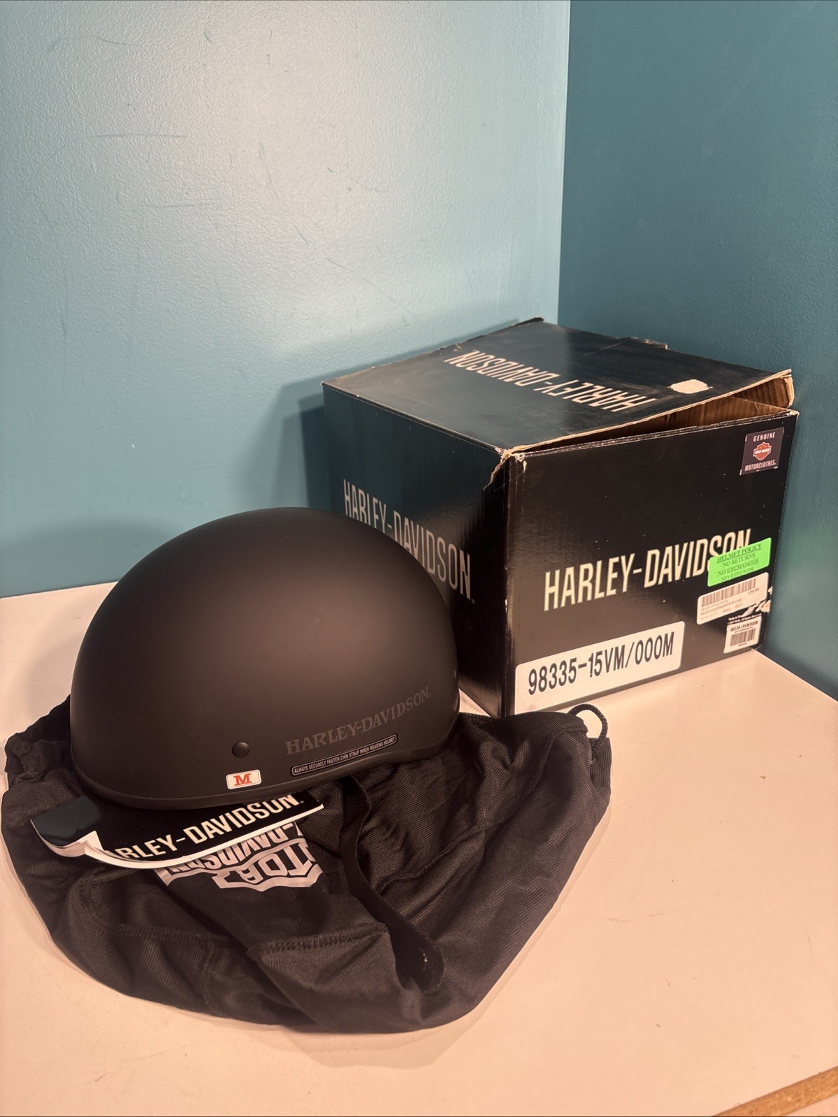 Harley Davidson ‘Overdrive’ Low-profile 1/2 Helmet In Matte Black, Medium*Nice!*