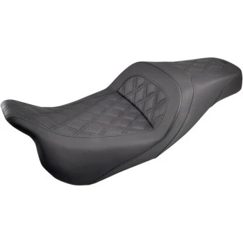(OPEN BOX) SADDLEMEN 0801-1014 808-07B-162 Slim Lattice Stitched 2-Up Seat –