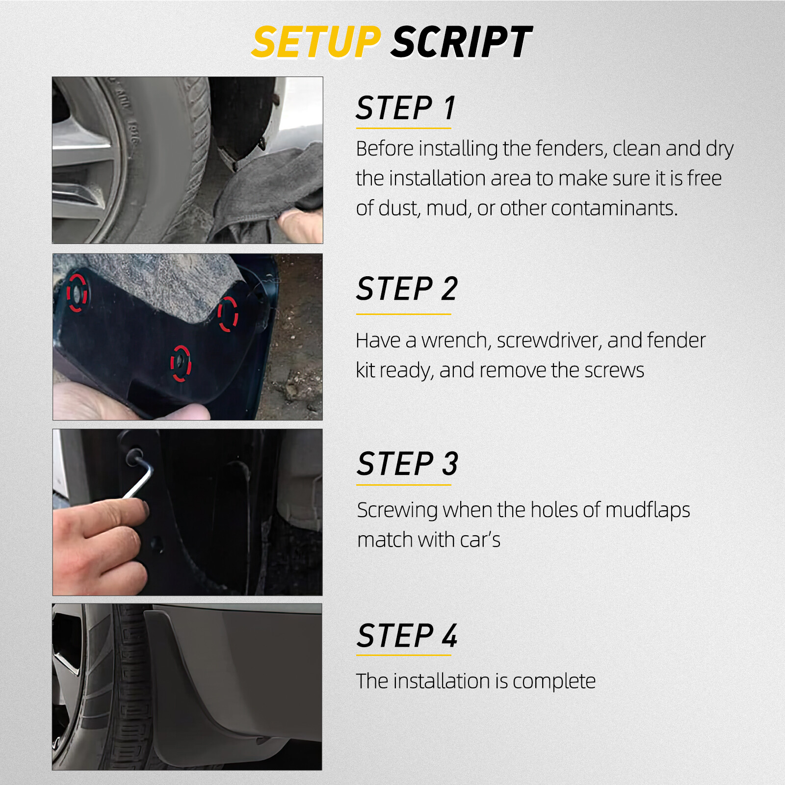 Wheels Mudguards Mud Flaps Splash Guards Front Rear For 2008-2012 Honda Accord