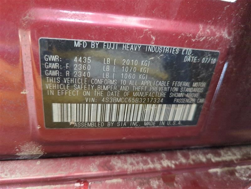 Driver Front Door Switch Driver’s Lock And Window Fits 10-12 LEGACY 344409
