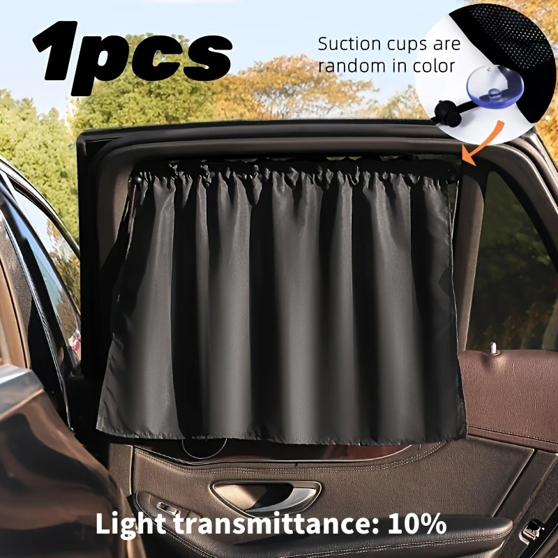 2PCS Car Side Window Sun Shades, Suction Cup Vehicle Sunshade Curtain UV Protect
