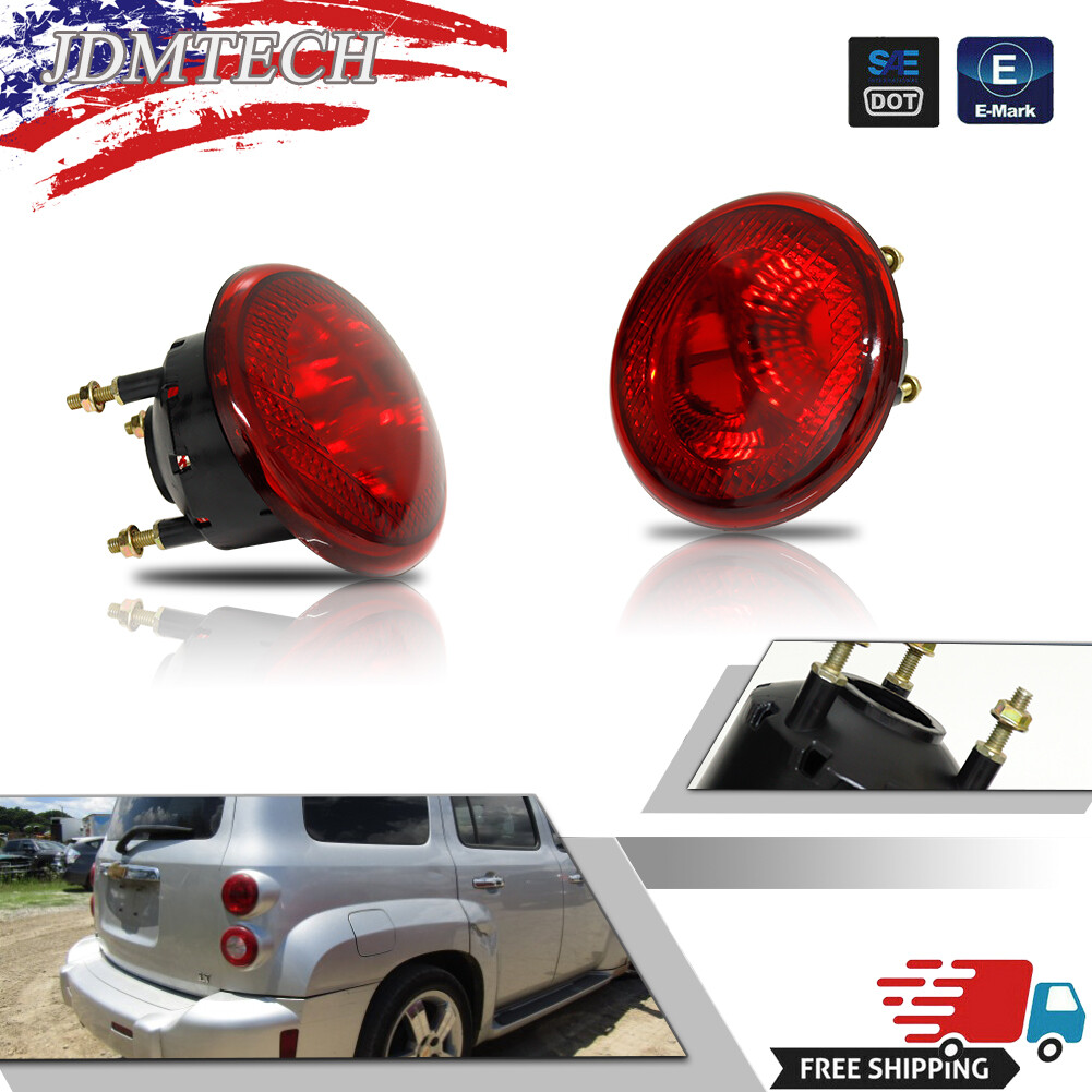 Upper Tail Lights Set fits 06-11 Chevrolet HHR Red Tail Lamps Lens with Housings