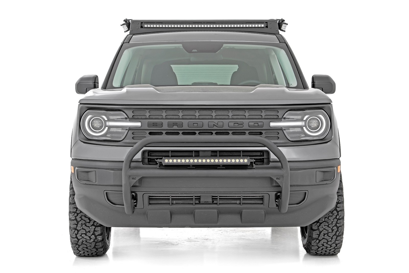 Rough Country 40″ LED Light Bar Roof Rack Kit for 21-26 Bronco Sport – 71039