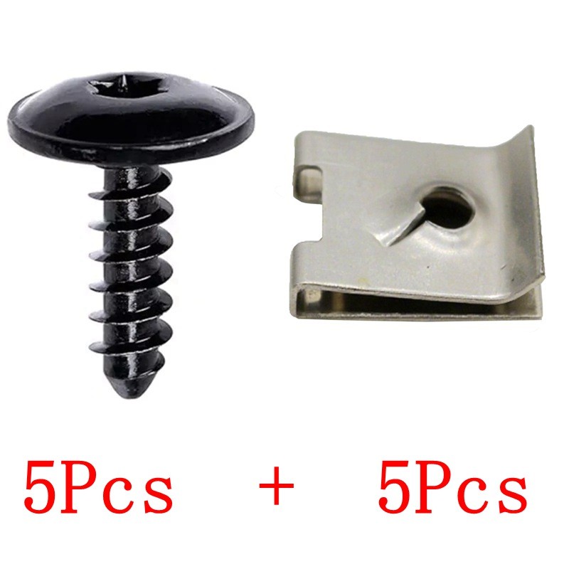 10 Bumper Fender Splash Shield Nut and Screw Kit For VW/Audi N10433701/N90775001