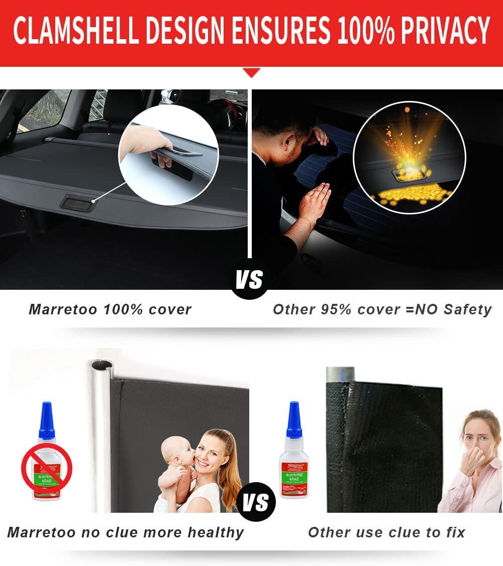 Retractable Cargo Cover For 2025 Chevy Equinox GMC Terrian Rear Truck Accessory