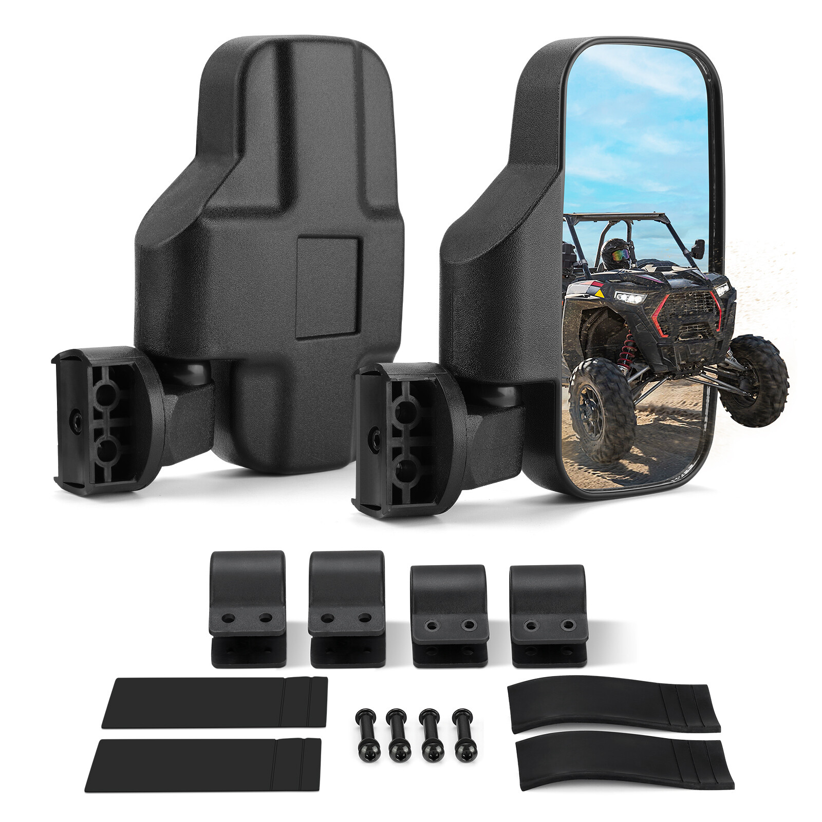 UTV Rear View Side Mirrors Set For For Kawasaki Mule PRO FX FXT DX DXT PRO-MX