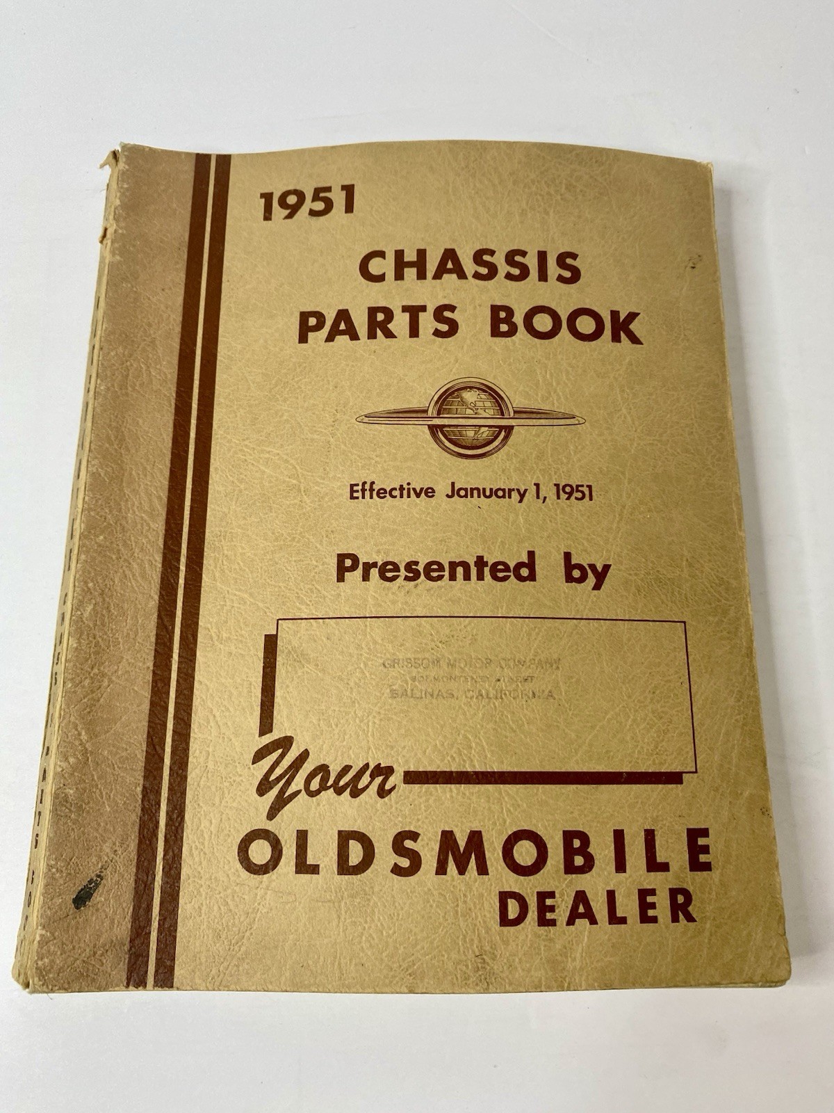 1951 Oldsmobile Dealer Chassis Parts Book Catalog, Master Parts List