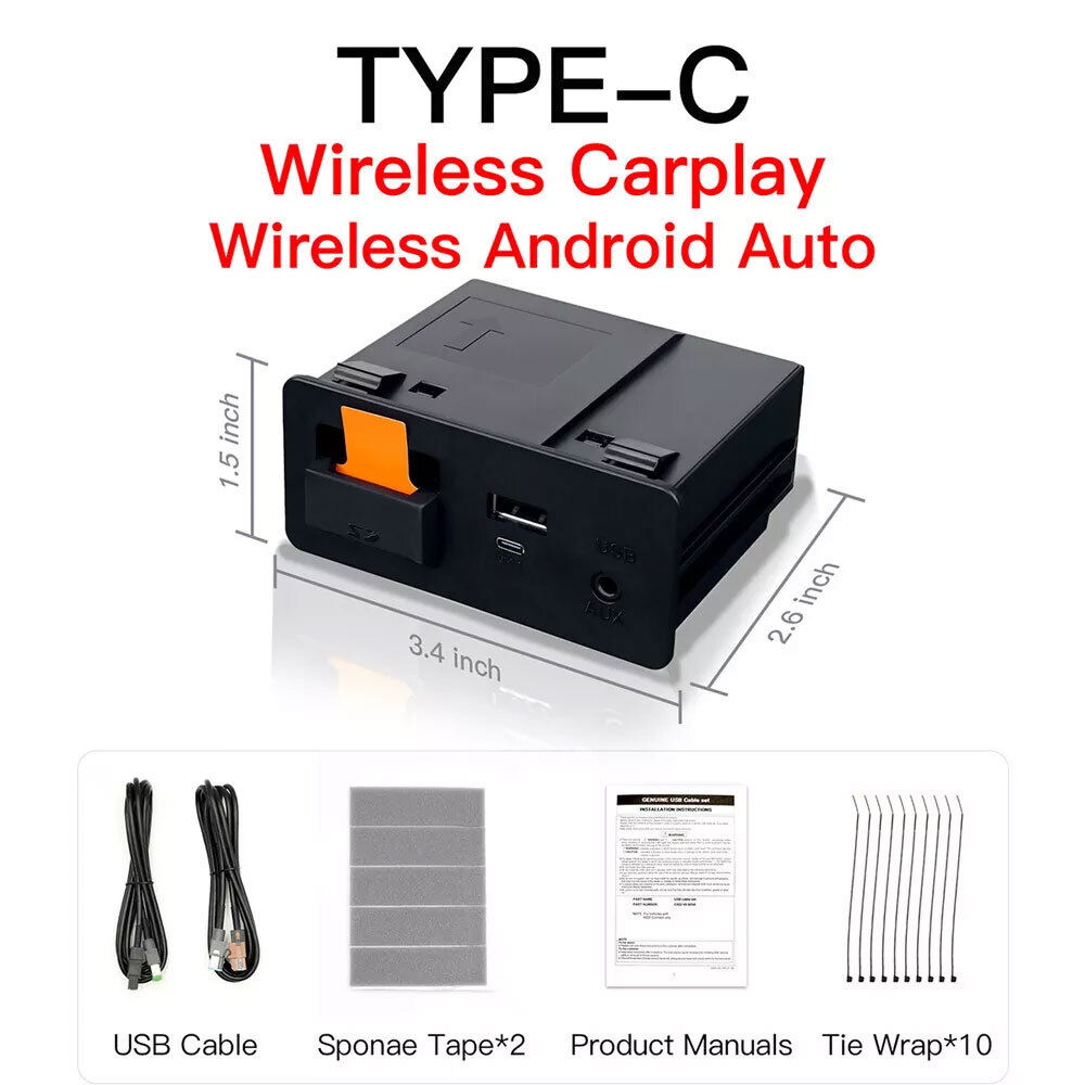 Wired Type-C CarPlay Android Auto Retrofit Kit TK78-66-9U0C For Mazda CX-3 MX-5