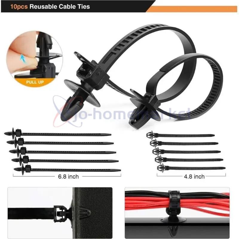 650Pcs Car Retainer Auto Fasteners Push Trim Plastic Clips Pin Rivet Bumper Kit