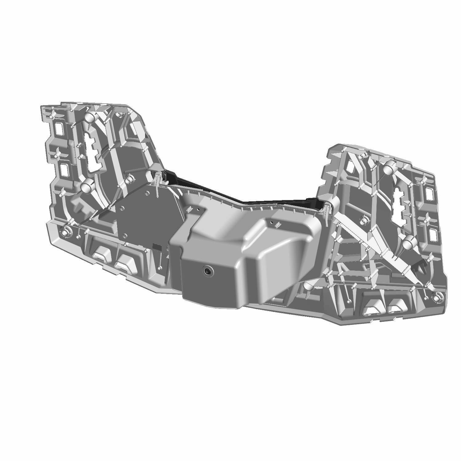 Polaris Rear Rack, Gloss Black, Genuine OEM Part 2636153-070, Qty 1