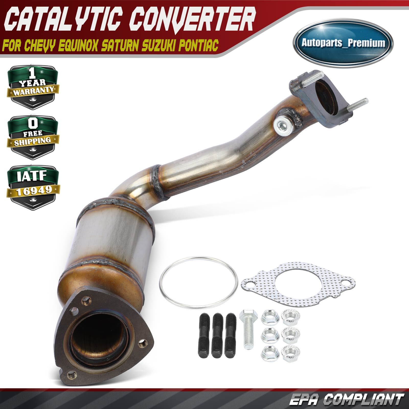 Rear Catalytic Converter for Chevy Equinox 08-09 Saturn Vue Suzuki XL-7 Pontiac