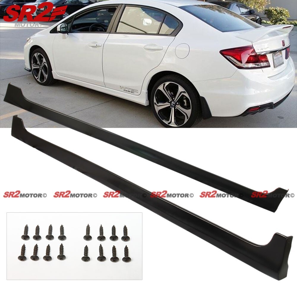 For 2012-2015 Honda Civic MDL Style Side Body Skirt PP Lip Add On Body Kit Pair