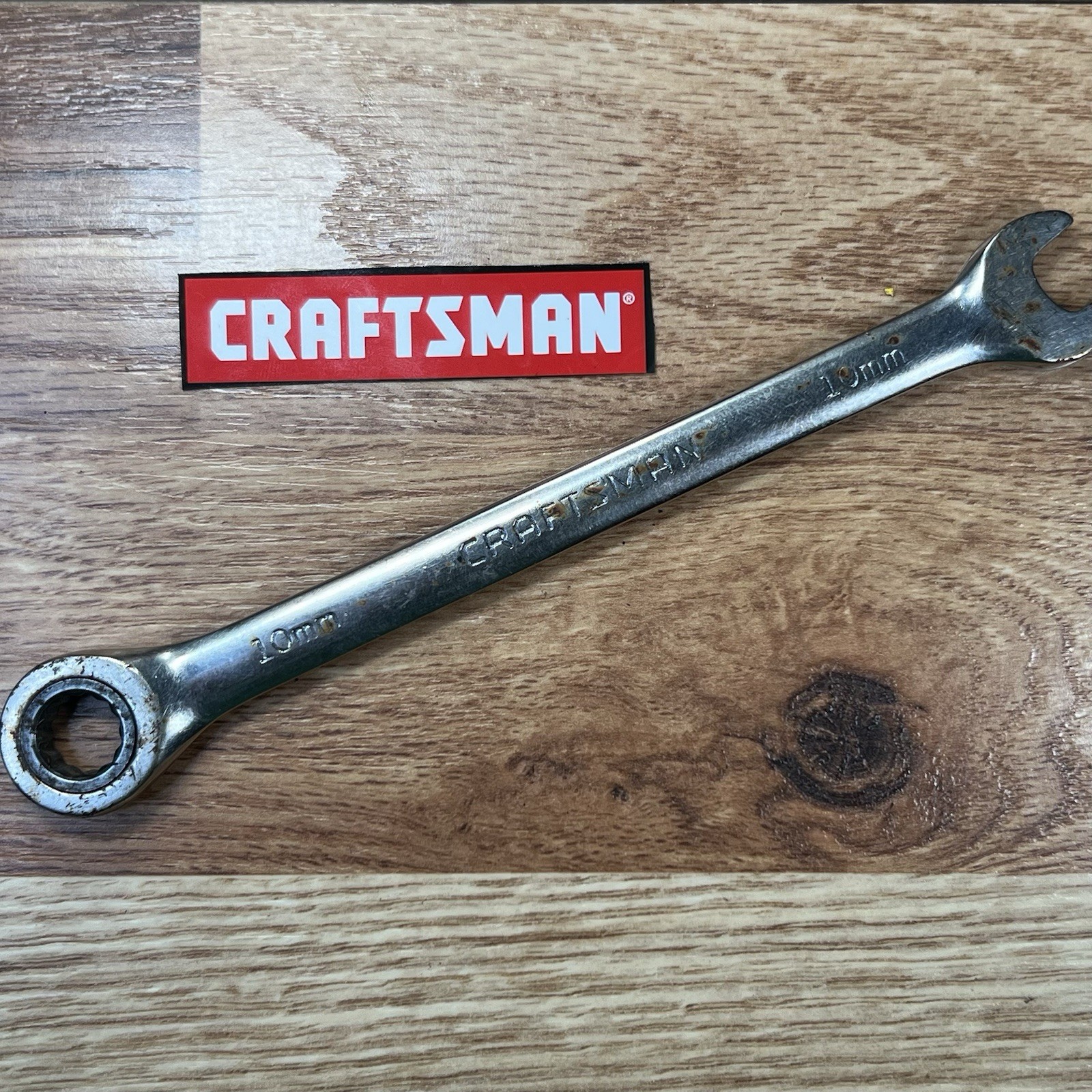 Craftsman 42569 A-AE Ratcheting Combination Wrench 10mm SAE 12 Point Chrome