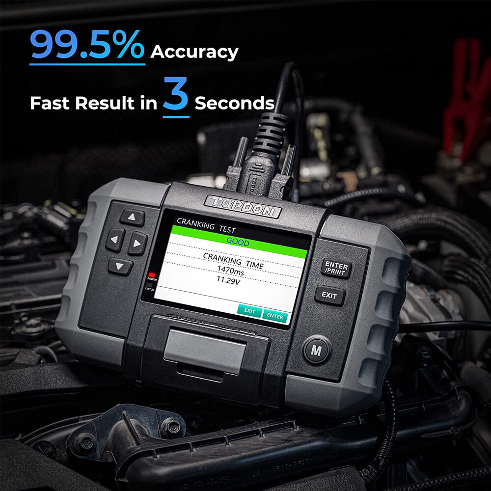 TOPDON BT600 12V 24V TOPDON 2026 Newest Digital Battery Tester Printer