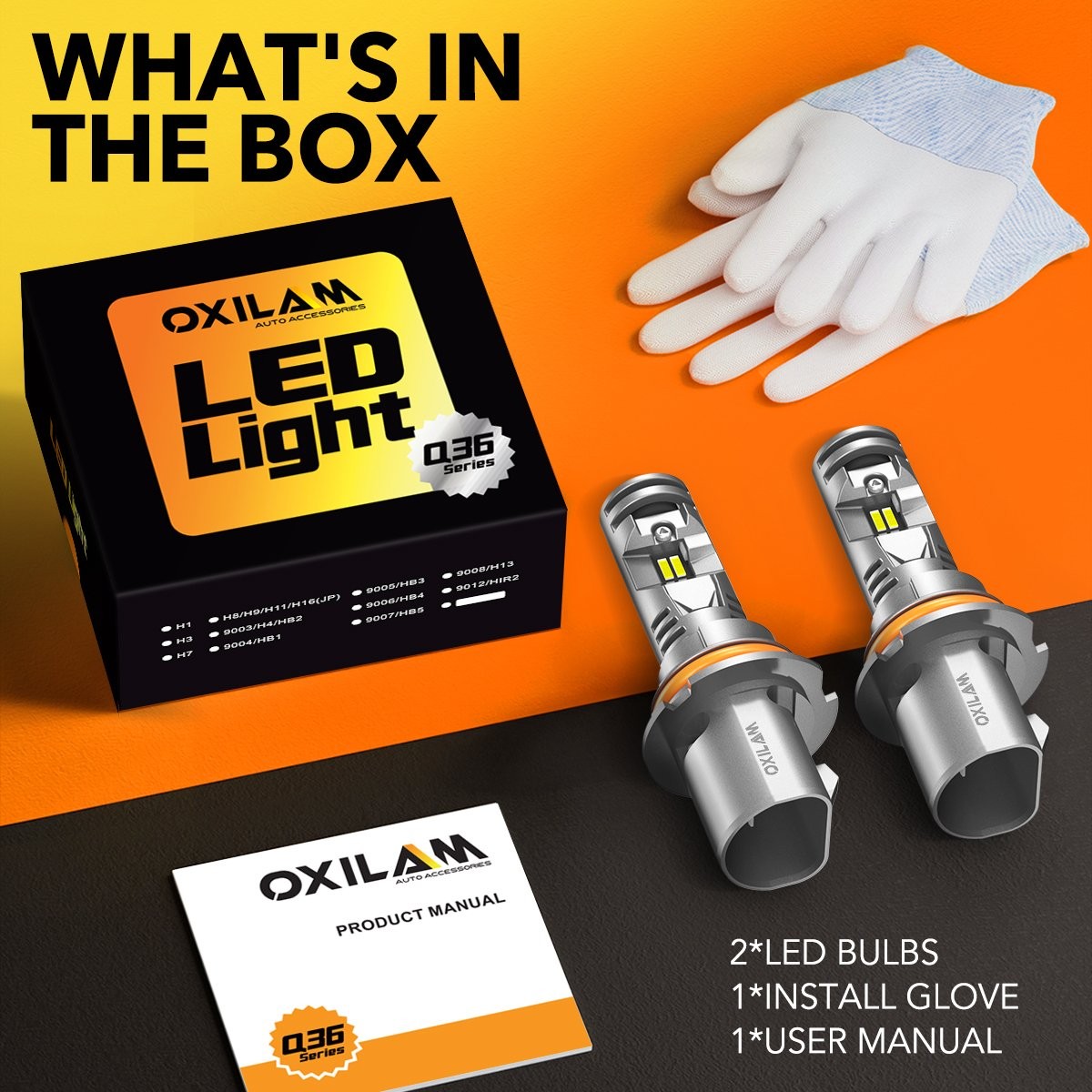 2-20pcs 9007 LED Headlight Bulbs High Low Beam White Lamp Super Bright 6500K Q36
