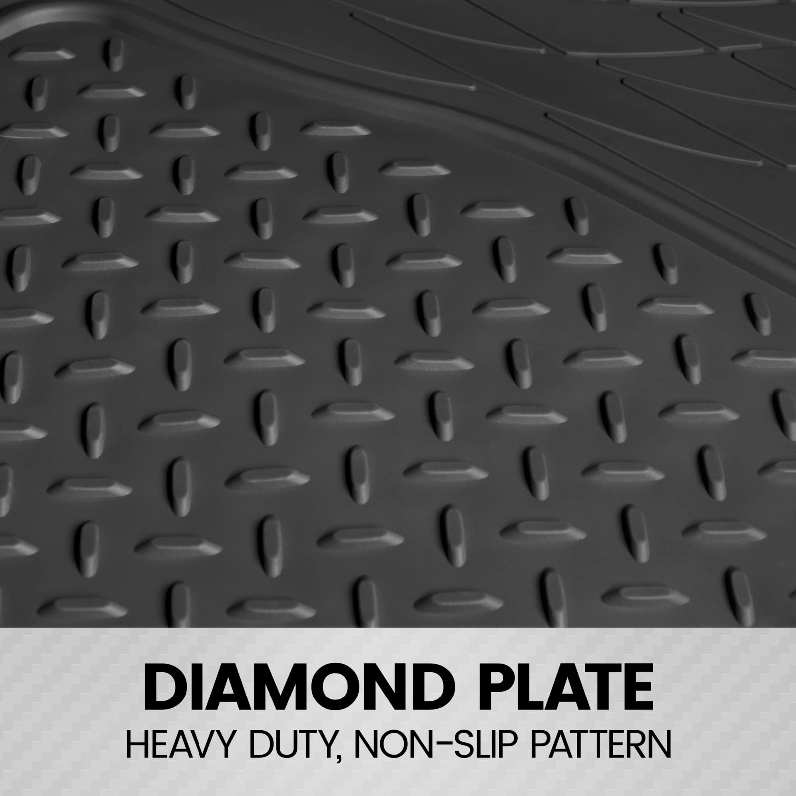 All-Weather Heavy Duty Cargo Liner Floor Mat – Trimmable Rubber Trunk Protector