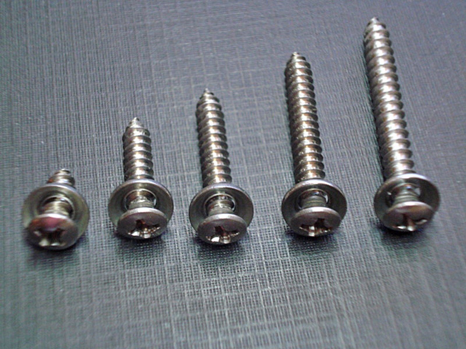 50 pcs #8 with #6 phillips oval head trim screws washers stainless fits GM