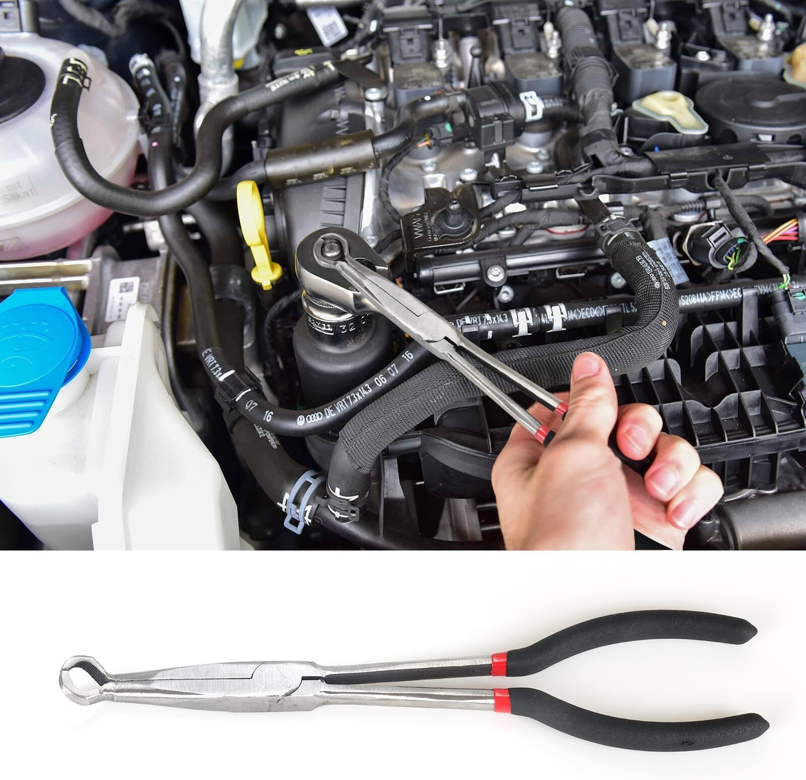 11inch Electrical Disconnect Long Spark Plug Removal Pliers for Car Connectors #
