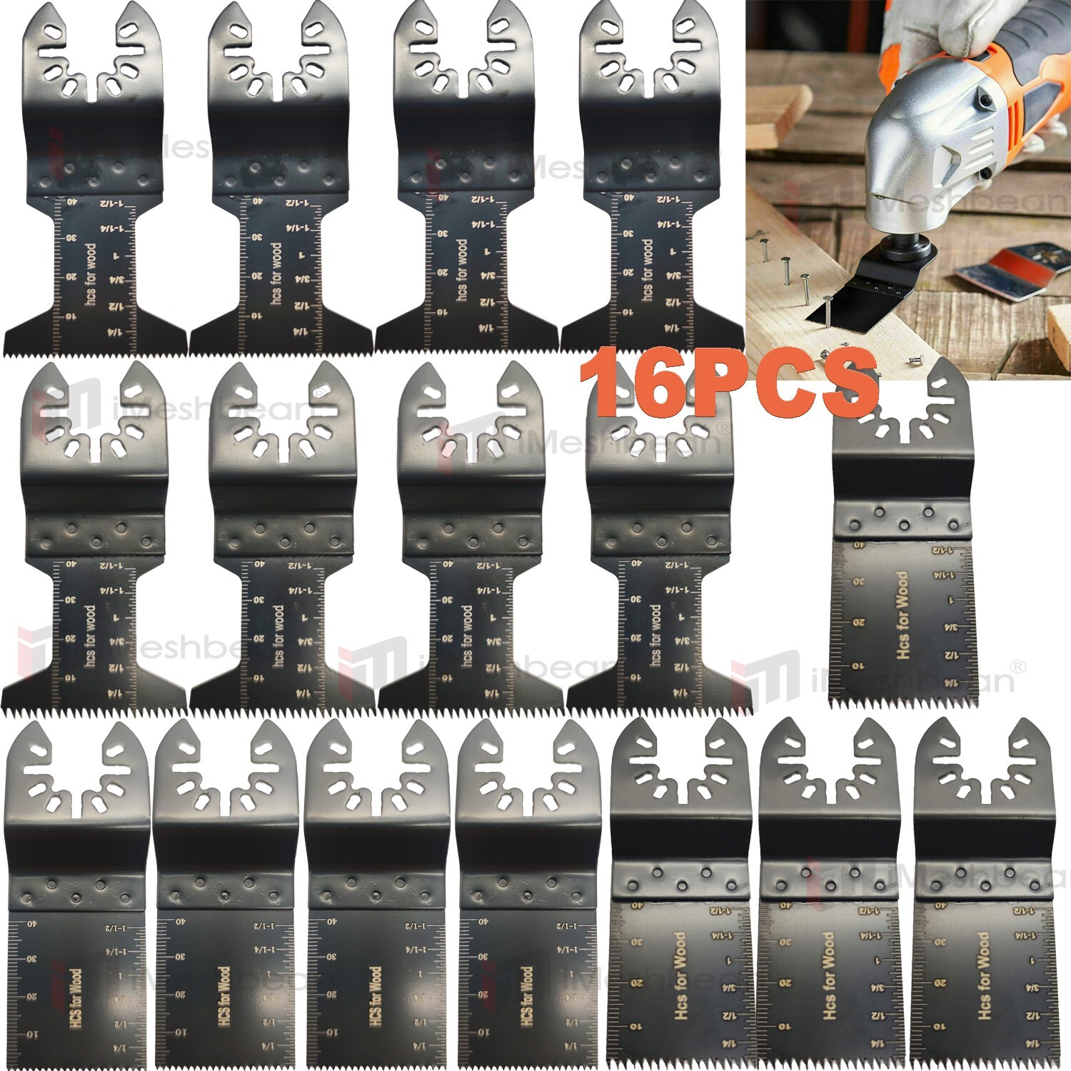16 Pc Oscillating Multi Tool Saw Blade For Fein Multimaster BOSCH Dremel Makita