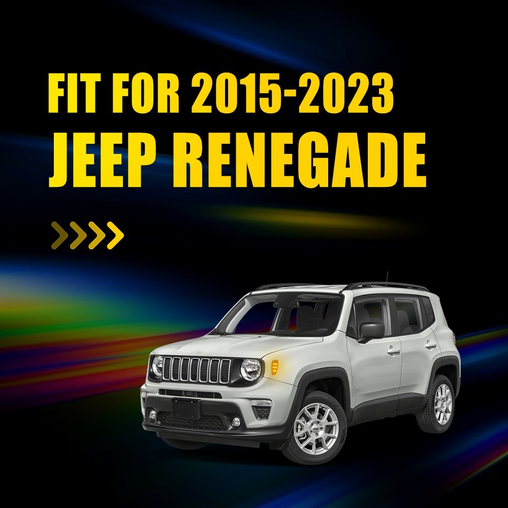 For Jeep Renegade 2015 2016 17 18 Amber LED Front Fender Side Marker Lights 2-20